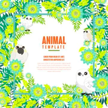 Gorgeous birds template 스톡 일러스트