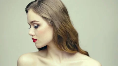 Gorgeous blond beauty 動画素材 49935587