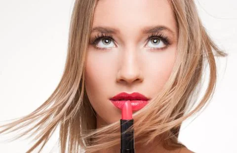 Gorgeous blond in makeup. Stock-Fotos