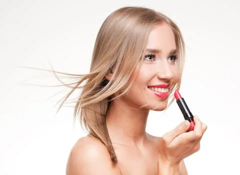 Gorgeous blond in makeup. Stock Photos