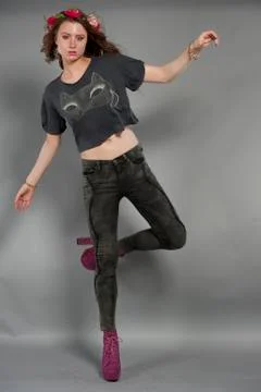 Gorgeous Brunette Young Model Stock Photos