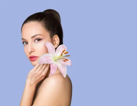 Gorgeous cosmetics brunette. Stock Photos