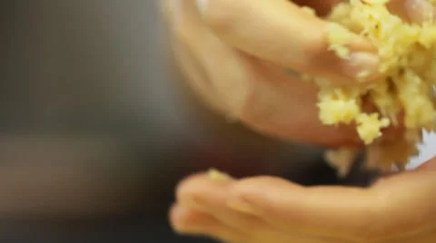 Gorgeous Cutlets dish from cauliflower - handmade Stock Footage 68704889