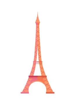Gorgeous Eiffel Tower from Paris Made of Metal Stock-Illustration