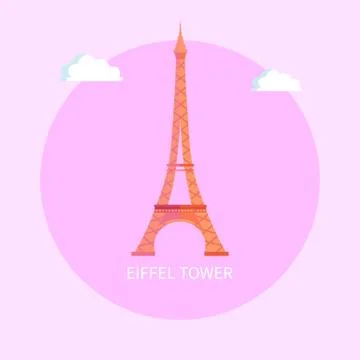 Gorgeous Eiffel Tower from Paris Made of Metal Stock-Illustration