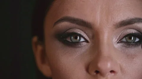Gorgeous Eye Makeup Stock Footage