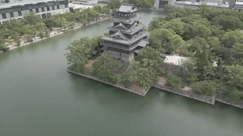 Gorgeous Hiroshima Castle Stock Footage 283364971