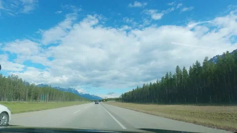 Gorgeous Icefields Parkway Timelapse Canada Banff and Jasper, Alberta Canada Stock Footage 154504022