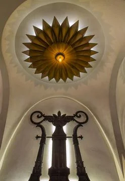 Gorgeous interior design with Ceiling lamp in Scala cinema at Siam Square. Fotos de archivo