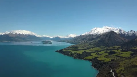Gorgeous Lake View Drone Video stock 140611061