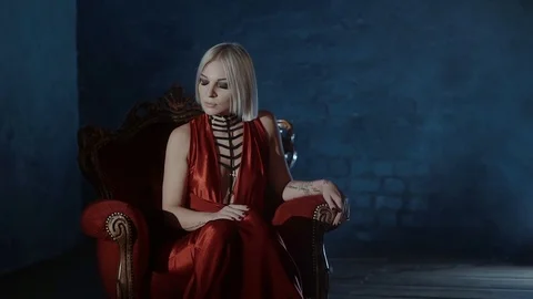 Gorgeous model posing indoor Stock-Footage 88088521