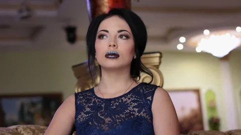 Gorgeous model with professional makeup 스톡 동영상 78969264