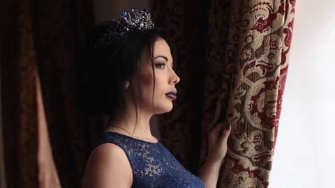 Gorgeous model with professional makeup 스톡 동영상 78969429