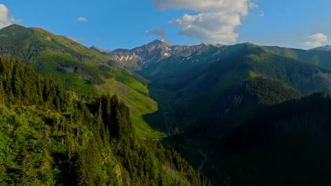 Gorgeous Mountain Landscape With Clouds Stock Footage 213614615
