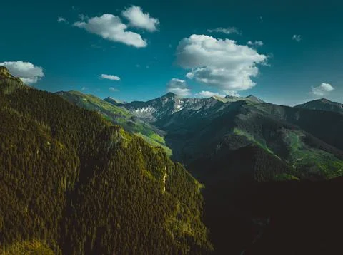 Gorgeous Mountain Landscape With Clouds Stock Photos