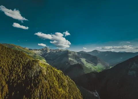Gorgeous Mountain Landscape With Clouds Stock Photos