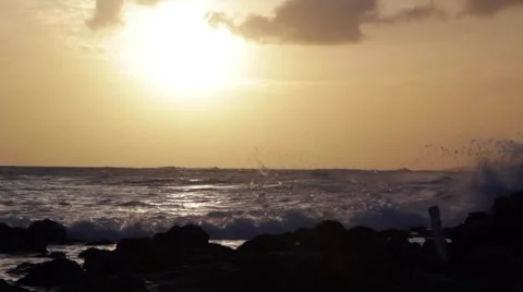 Gorgeous Ocean Sunset Stock Footage 4229936