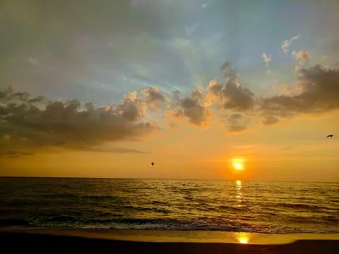 Gorgeous Ocean Sunset Stock Photos