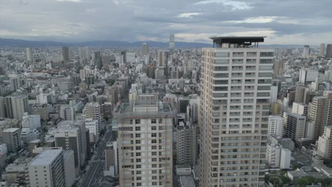 Gorgeous Osaka Skyline Stock Footage 283374948