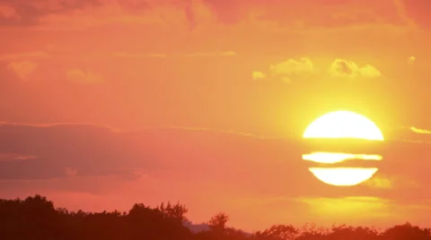 Gorgeous pink cloudy sunset time lapse 4K version Stock Footage 24805677