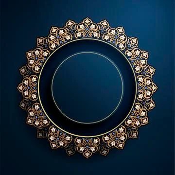 Gorgeous round arabesque frame Illustrazione stock