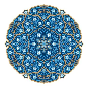 Gorgeous round arabesque pattern Illustrazione stock