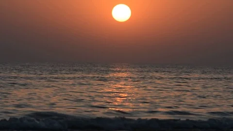 Gorgeous scene of reflection of sun light on sea water Stock Footage 70155291