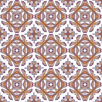 Gorgeous seamless patchwork pattern from colorful Moroccan tiles, ornaments. Can 库存插图
