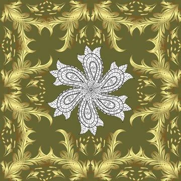 Gorgeous seamless patchwork pattern from colorful Portuguese tiles. Pattern in g Stock Illustration