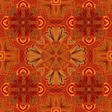 Gorgeous seamless patchwork pattern from dark blue and white Moroccan Stock Illustration