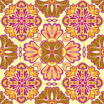 Gorgeous seamless patchwork pattern from dark blue and white Moroccan Stock Illustration