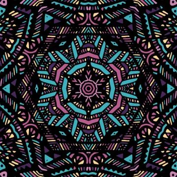 Gorgeous seamless patchwork pattern Illustrazione stock