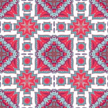 Gorgeous seamless patchwork pattern from Moroccan tiles, ornaments. Can be used イラスト素材