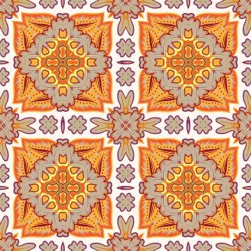Gorgeous seamless patchwork pattern from Moroccan tiles, ornaments. Can be used Stockillustratie