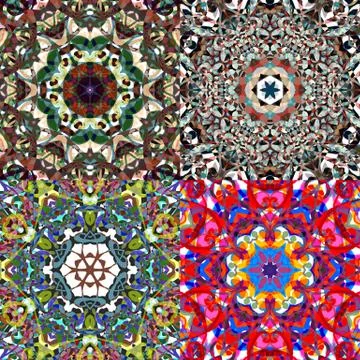 Gorgeous seamless patchwork patterns Stock Illustration