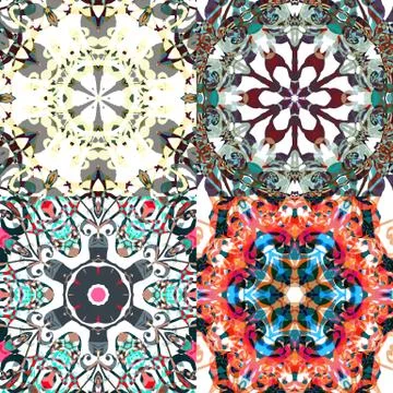 Gorgeous seamless patchwork patterns Stock Illustration
