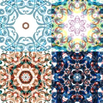 Gorgeous seamless patchwork patterns Stock Illustration