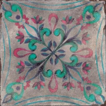 Gorgeous seamless pattern ceramic tile. Stock Photos