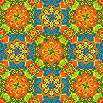 Gorgeous seamless  pattern from dark blue and white Moroccan, Portuguese  tiles Stock Illustration