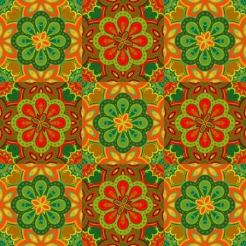 Gorgeous seamless  pattern from dark blue and white Moroccan, Portuguese  tiles Stock Illustration