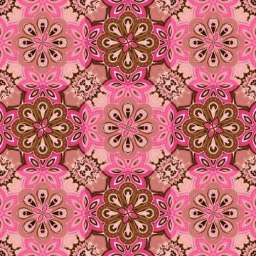 Gorgeous seamless  pattern from dark blue and white Moroccan, Portuguese  tiles Stock Illustration
