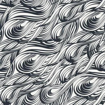 Gorgeous seamless wave background Stock Illustration