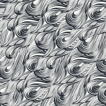 Gorgeous seamless wave background Stock Illustration