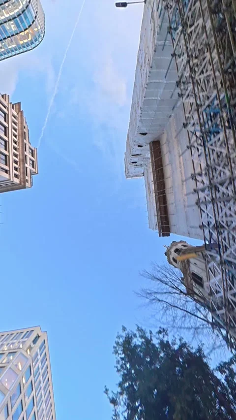 Gorgeous Sky and Clouds over Central London City During Car Drive Stock Footage 331658628