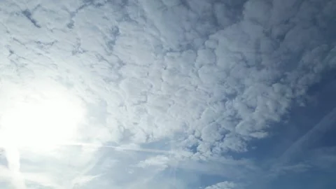 Gorgeous Sky and Unique Clouds over England Great Britain Stock Footage 288044060