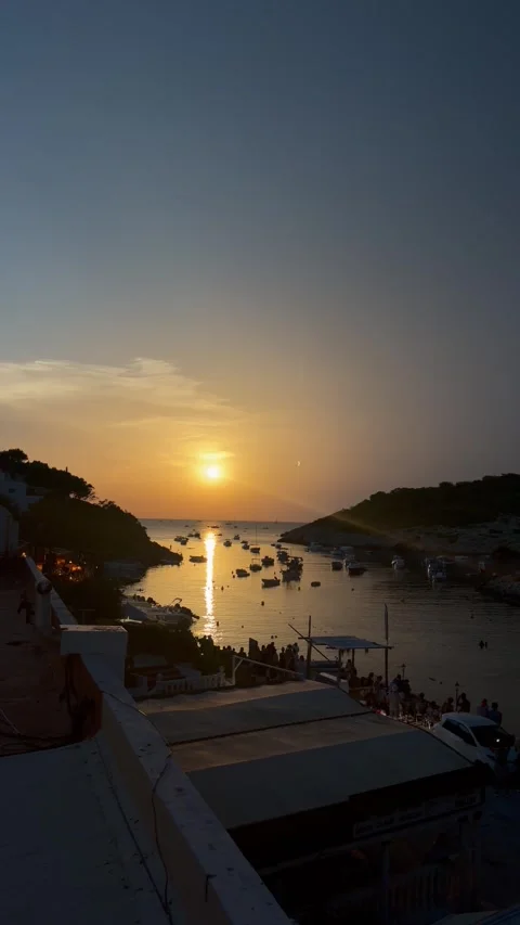 Gorgeous Solar Eclipse Footage from Ibiza, Portinatx, Ibiza, Spain - 12 Aug 2026 Vídeos de archivo 342838768