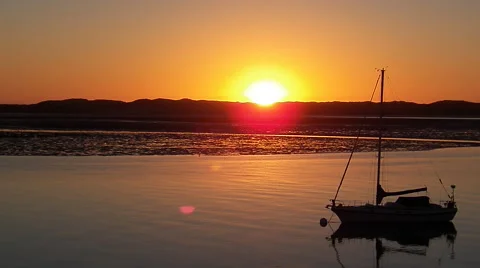 Gorgeous Sunset in Morroy Bay Stock Footage 41382331