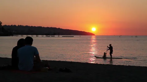 Gorgeous sunset in the Pacific Ocean 01 Stock Footage 30687818