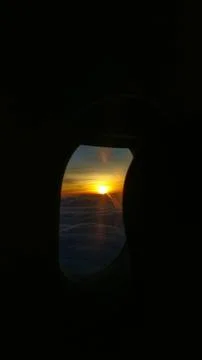 Gorgeous Sunset in the Plane Stock Photos