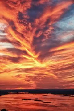 Gorgeous sunset sky Stock Photos